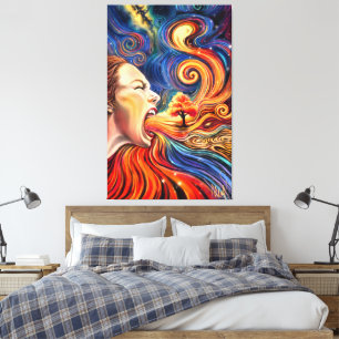 Spring Lady Canvas Print - Malerei Leinwanddruck
