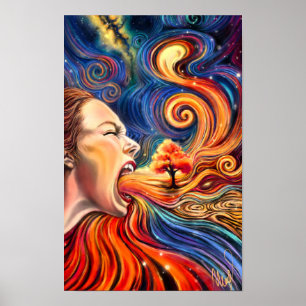 Spring Lady Poster - Malerei