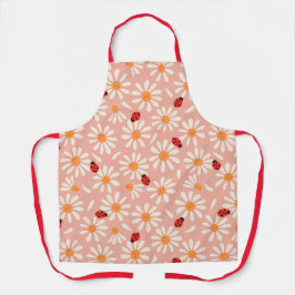 Spring Ladybugs and Daisies Mom Apron Schürze