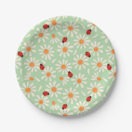 Spring Ladybugs and Daisies Pappteller