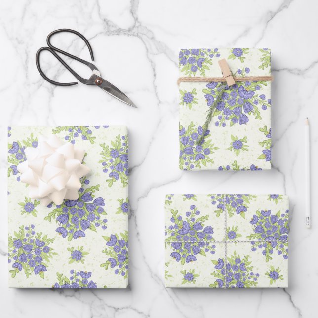Spring Lilac Purple Flowers Geschenkpapier Set (Vorderseite)