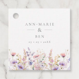 Spring Lilac Wildblumen Hochzeit Geschenkanhänger