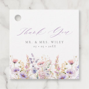 Spring Lilac Wildblumen Vielen Dank für Ihre Hochz Geschenkanhänger