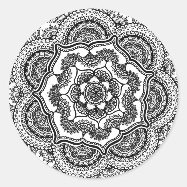 Spring Lotus Runder Aufkleber (Vorderseite)