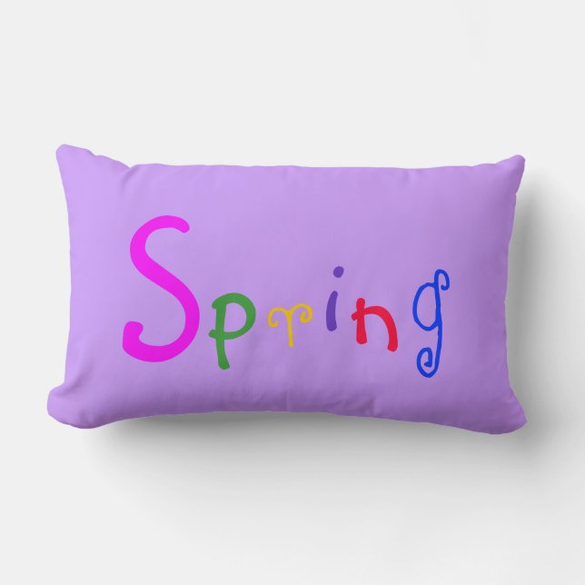 Spring Lumbar Lila Throw Kissen (Vorderseite)