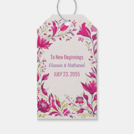 Spring Magenta Garden Hochzeit der Blumen Geschenkanhänger