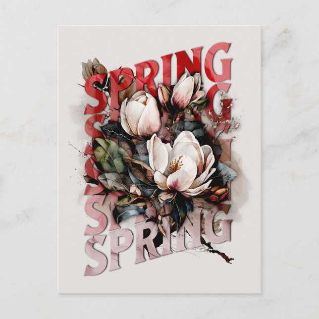 Spring Magnolias Postkarte (Vorderseite)