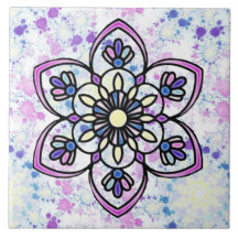 Spring Mandala B Keramik Tile