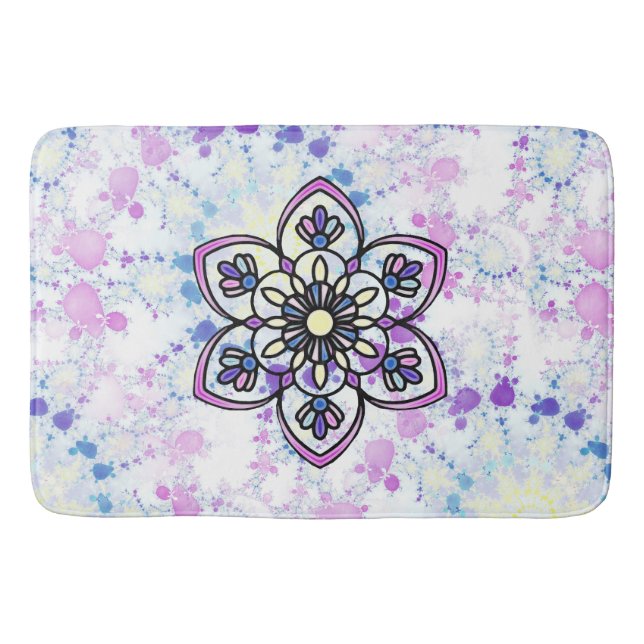 Spring Mandala Bath Mat Badematte (Vorderseite)