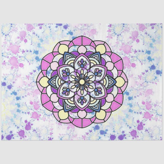 Spring Mandala C Tissue Paper Seidenpapier (Vorderseite)