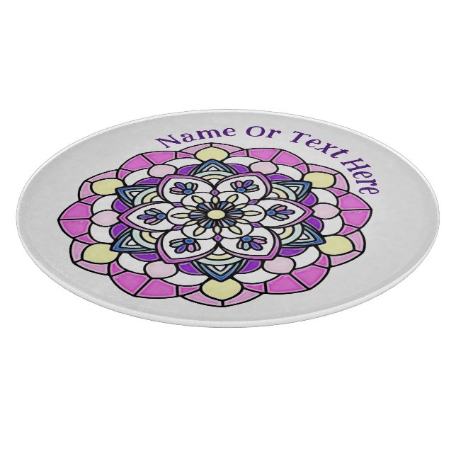 Spring Mandala Cutting Board Schneidebrett (Ecke)