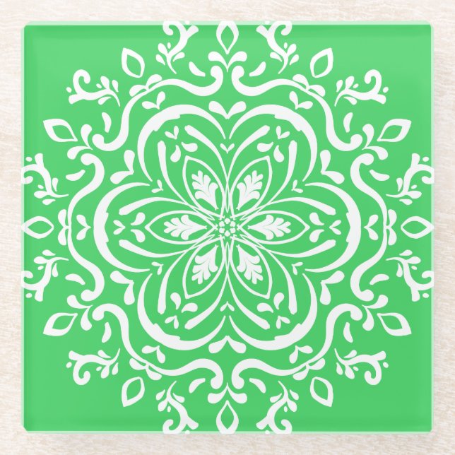 Spring Mandala Glasuntersetzer (Vorderseite)