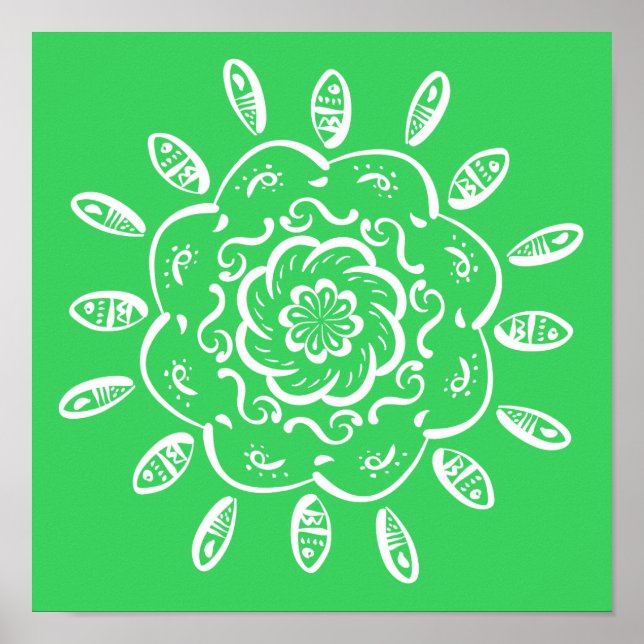 Spring Mandala Poster (Vorne)