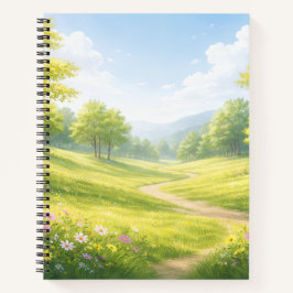 Spring Meadow Nature Spiral Notebook Notizbuch