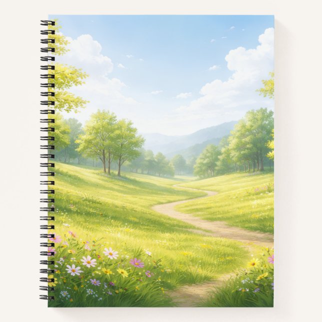 Spring Meadow Nature Spiral Notebook Notizbuch (Vorderseite)