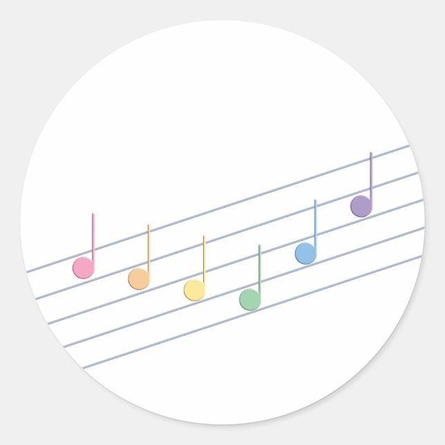 Spring Melody (Linear) Runder Aufkleber (Vorderseite)