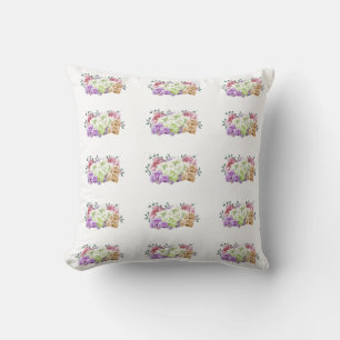 Spring Mixed Floral Bouquet Kissen