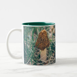 Spring Morel Mushroom Zweifarbige Tasse