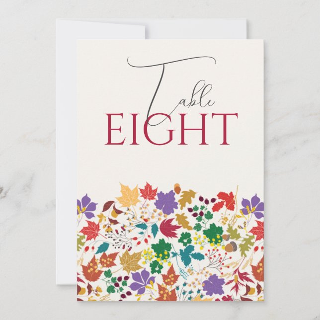 Spring Mustard Meadow Flower Wedding Table Number Einladung (Vorderseite)