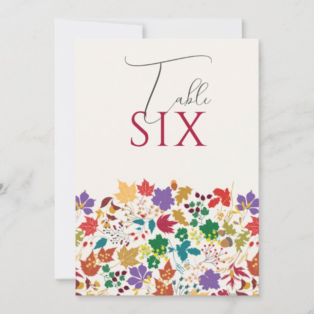 Spring Mustard Meadow Flower Wedding Table Number Einladung (Vorderseite)