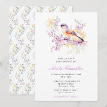 Spring Niedlich Bird Baby Dusche