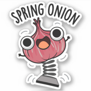 Spring Onion Funny Veggie Pun Aufkleber