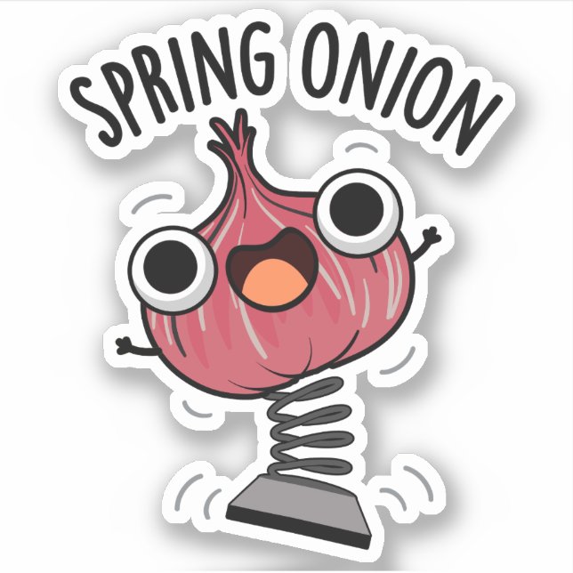 Spring Onion Funny Veggie Pun Aufkleber (Vorderseite)