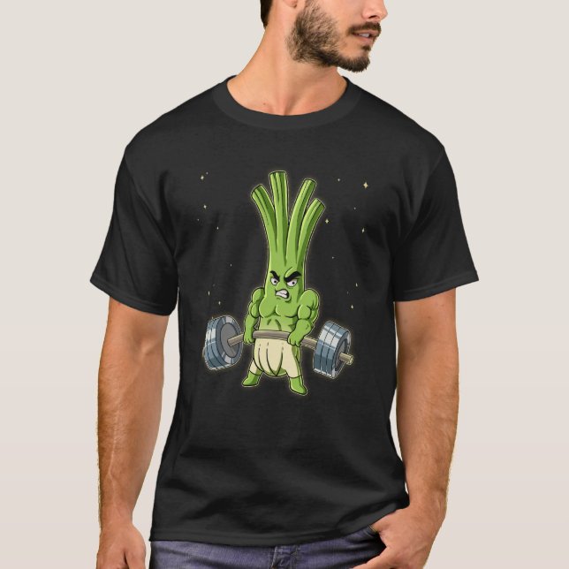 Spring Onion Gym Weight Training Deadlift  2 T-Shirt (Vorderseite)