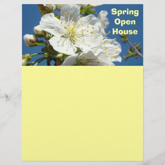 Spring Open House Flyer Paper Create Flyers (Vorne)