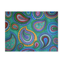 Spring Paisley Postcard