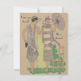 Spring Parisian Flapper Fashion Showdusche Einladung