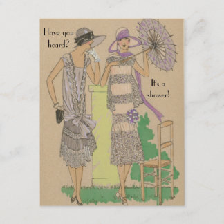Spring Parisian Flapper Fashion Showdusche Einladung