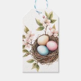 Spring Pastel Bird's Nest Gift Tag Geschenkanhänger