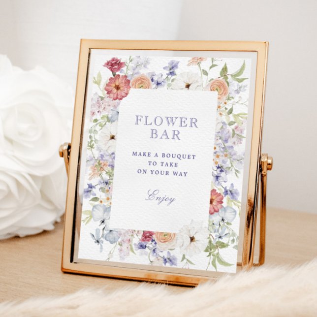 Spring Pastel Floral Brautparty Blume Bar Poster (Von Creator hochgeladen)