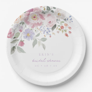 Spring Pastel Floral Brautparty Pappteller