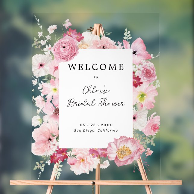 Spring Pastel Floral Fête des mariées Welcome (Neutre)