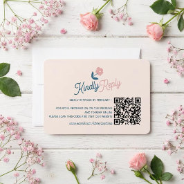 Spring Pastel Petals Response Card RSVP Karte