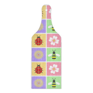 Spring Patches Glass Cutting Board Schneidebrett