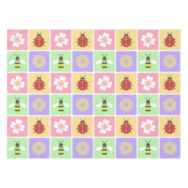Spring Patches Tableclout Tischdecke (Vorderseite (Horizontal))