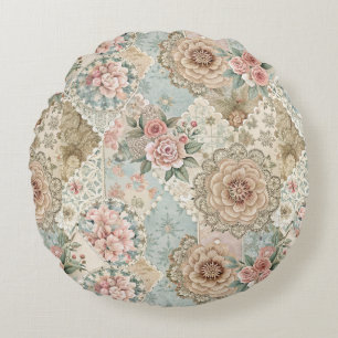 Spring Patchwork Nahtlos Rundes Kissen