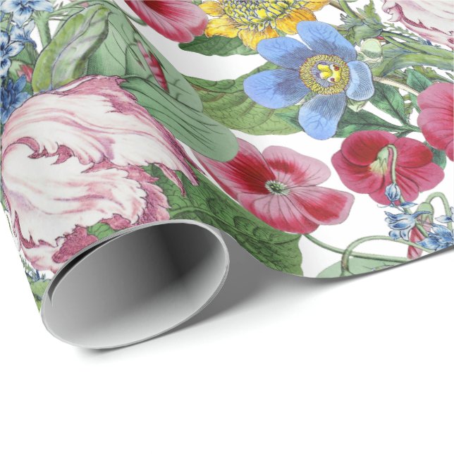 Spring Peonings Blume Garden Geschenkpapier (Rolleneckpunkt)