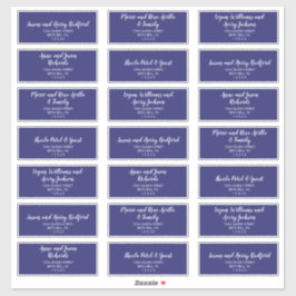 Spring Peony Navy Wedding Guest Address Labels