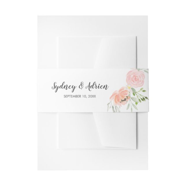 Spring Peony Wedding Einladung Bly Band (Vorderseite Beispiel)