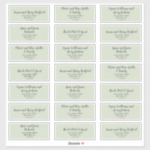 Spring Peony Wedding Guest Address Labels