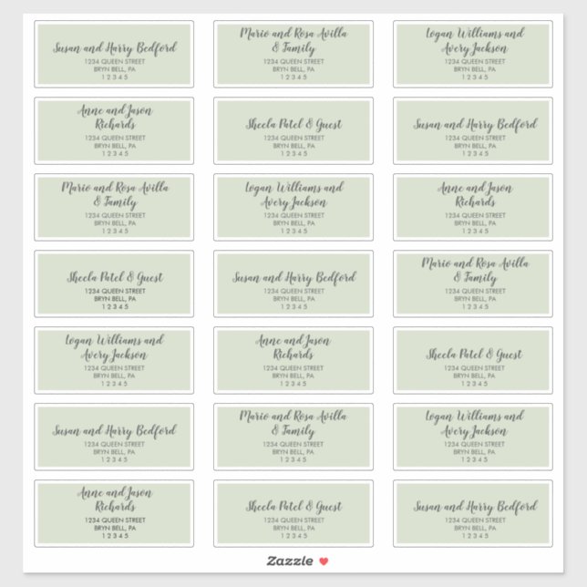 Spring Peony Wedding Guest Address Labels (Blatt)
