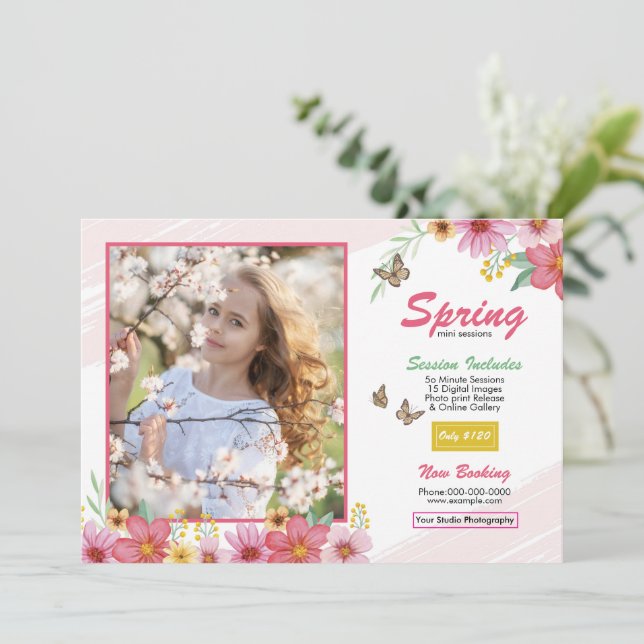 Spring Photography Mini Session Template (Stehend Vorderseite)