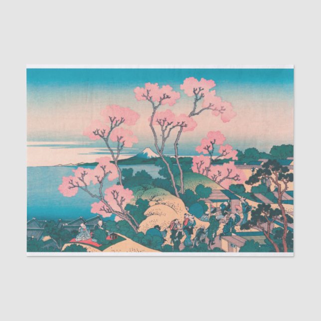 Spring Picnic unter den Blume des Kirschbaums Mont Seidenpapier (Vorderseite)