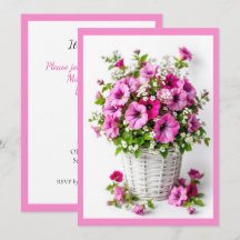 Spring Pink Petunias Personalize Party