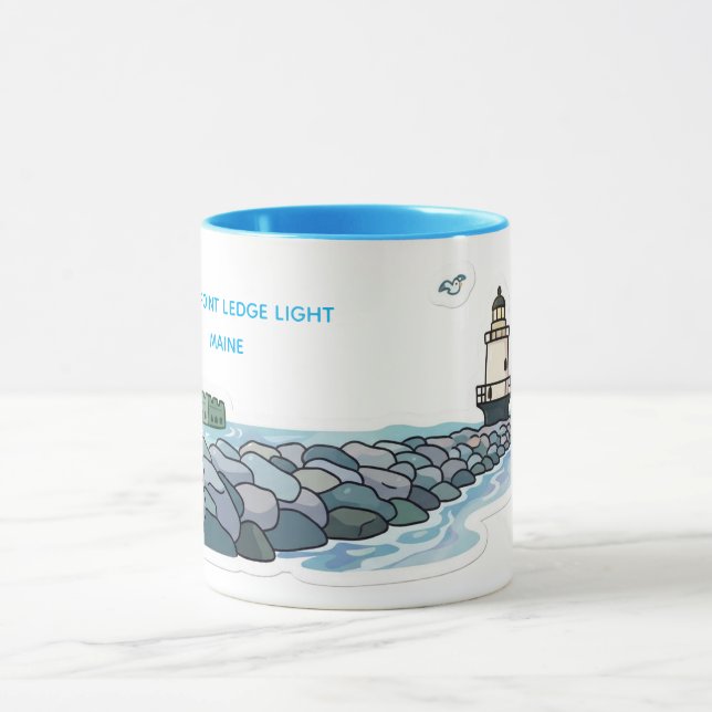 SPRING POINT LEDGE LIGHT, MAINE TASSE (Zentrum)
