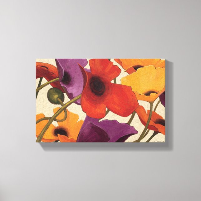 Spring Poppies Leinwanddruck (Vorderseite)